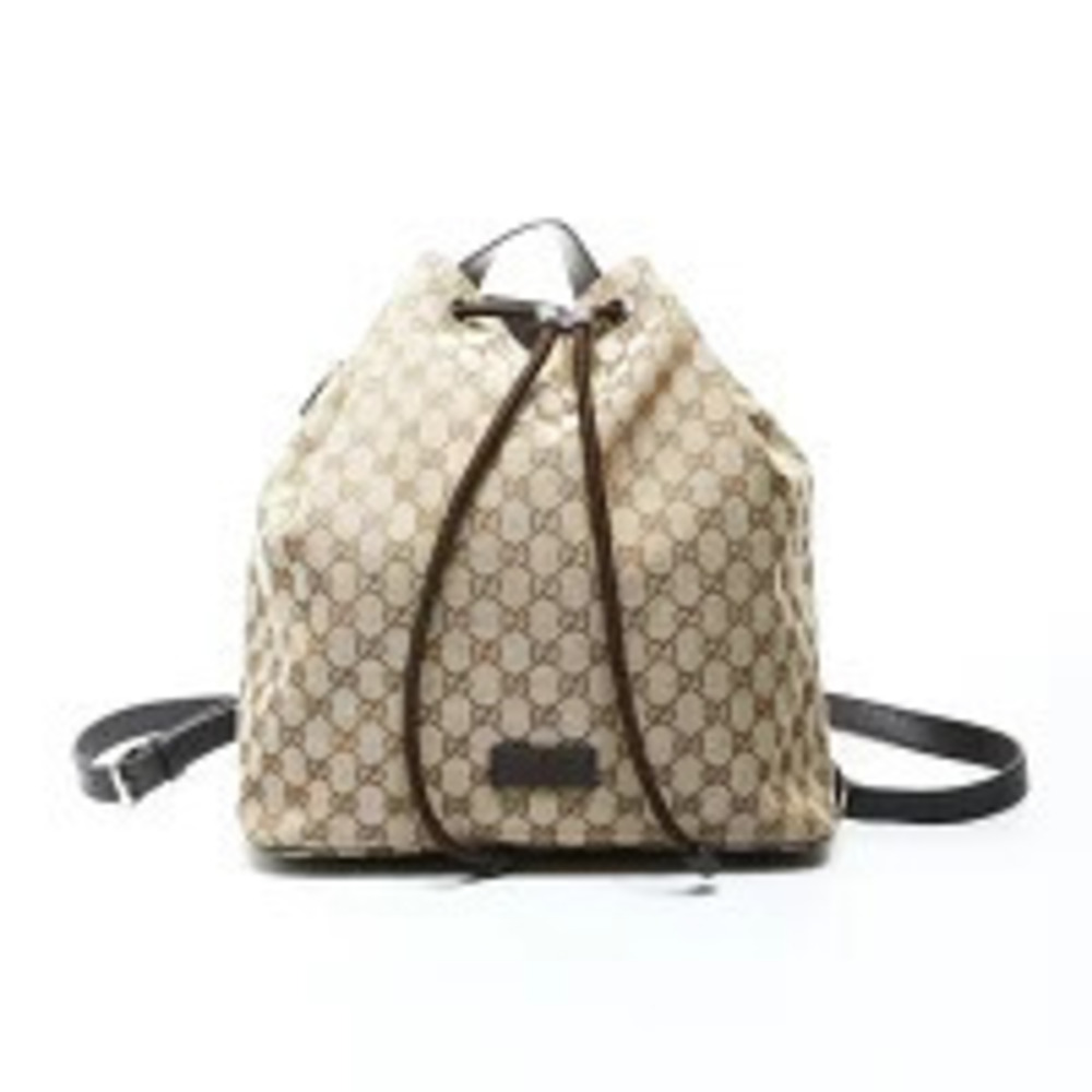 Gucci GG Canvas Backpack Daypack Brown